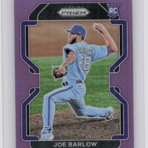 2022 Prizm Joe Barlow Purple RC #96 Rangers