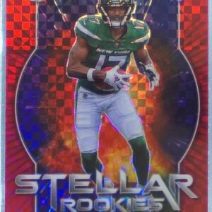 2022 Rookies & Stars Garrett Wilson RC #SR-5 Jets Stellar Rookies Red Plaid