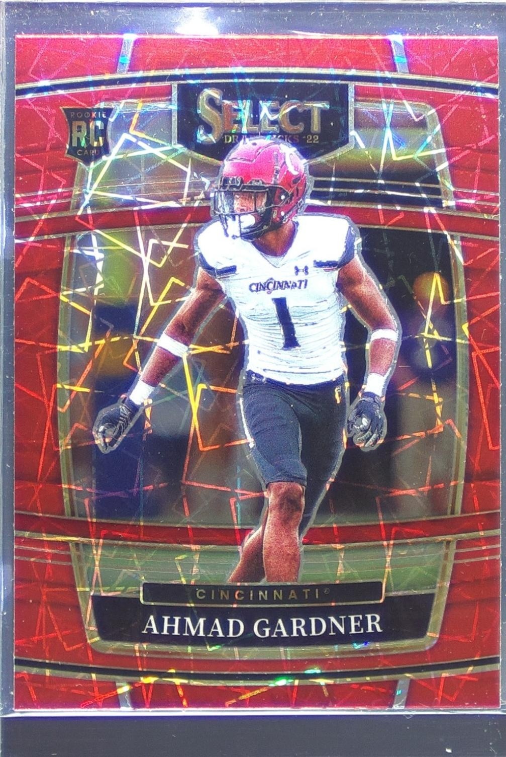 2022 Select Draft Picks Ahmad "Sauce" Gardner Red Lazer Prizm RC #54 Bearcats