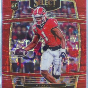 2022 Select Draft Picks George Pickens Red Lazer Prizm #94 Bulldogs