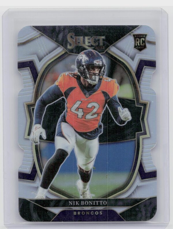 2022 Select Nik Bonitto Silver Prizm Die Cut #25 Broncos