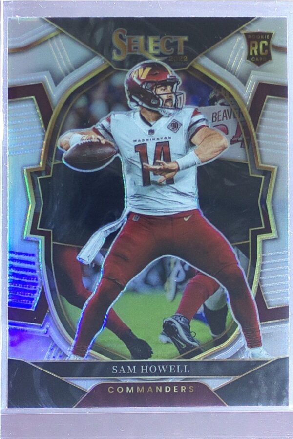 2022 Select Sam Howell Silver Prizm RC #76 Commanders