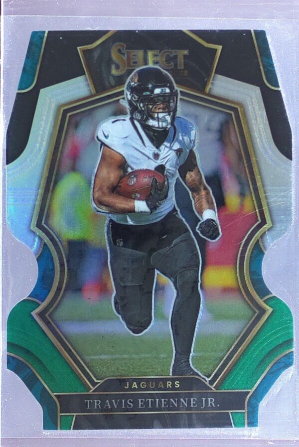 2022 Select Travis Etienne Jr. Black and Green Prizm Die Cut #147 Jaguars