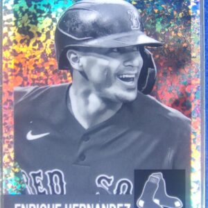 2022 Topps Chrome Platinum Anniversary Enrique Hernandez B&W Mini Diamonds