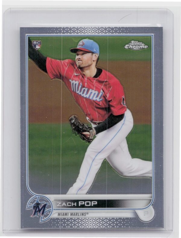 2022 Topps Chrome Zach Pop Rookie #41 Marlins
