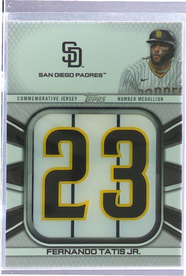 2022 Topps Fernando Tatis Jr. #JNM-FT Player Jersey Number Medallion relic