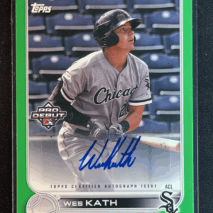 2022 Topps Pro Debut Wes Kath Green /99 Autograph Auto Rookie RC White Sox PD-63