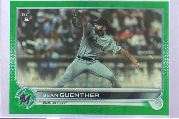 2022 Topps Sean Guenther Green Foilboard /499 RC #471 Marlins