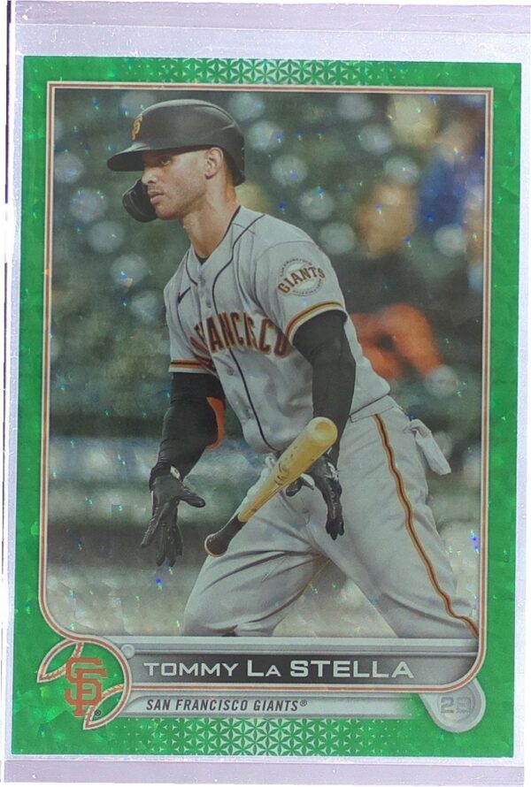 2022 Topps Tommy La Stella Green Foilboard /499 #241 Giants