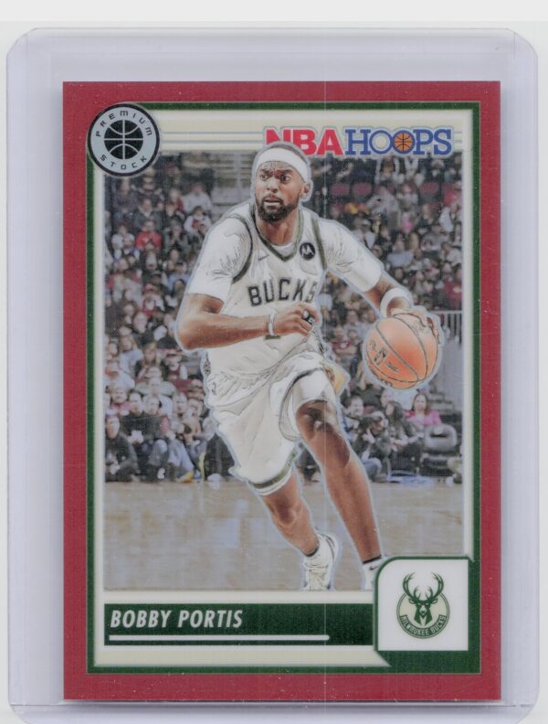 2023-24 Hoops Premium Stock Bobby Portis Red Prizm /275 48 Bucks