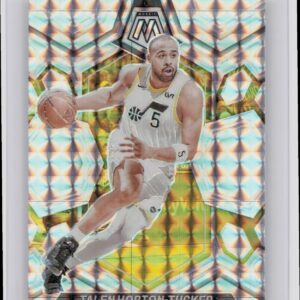 2023-24 Panini Mosaic Talen Horton-Tucker Reactive Yellow 145 Jazz