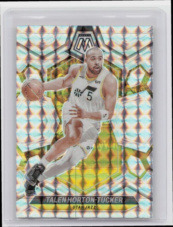 2023-24 Panini Mosaic Talen Horton-Tucker Reactive Yellow 145 Jazz