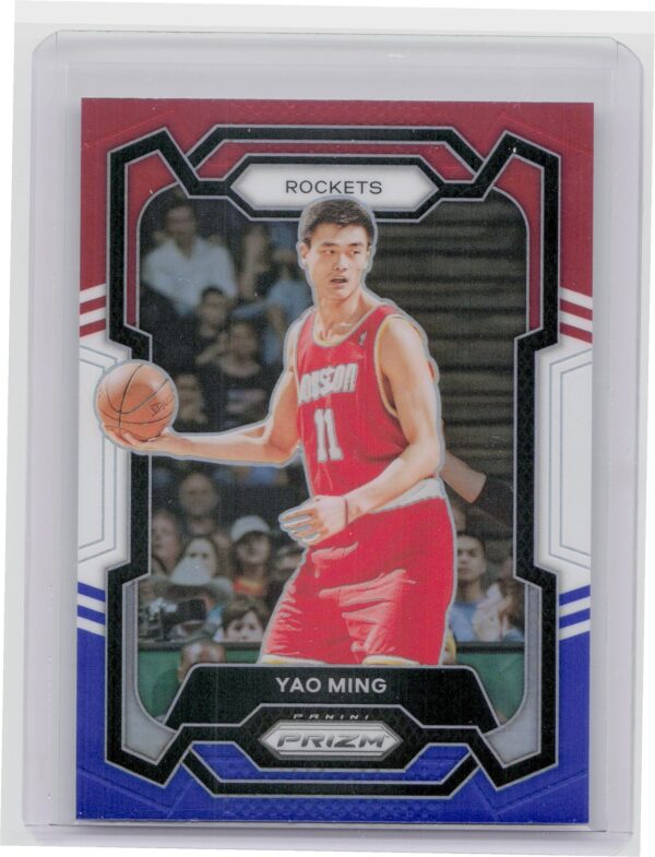 2023-24 Prizm Yao Ming Prizms Red White and Blue #199 Rockets