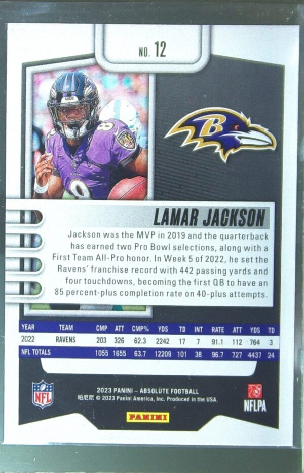 2023 Absolute Lamar Jackson Retail #12 Ravens - Image 3