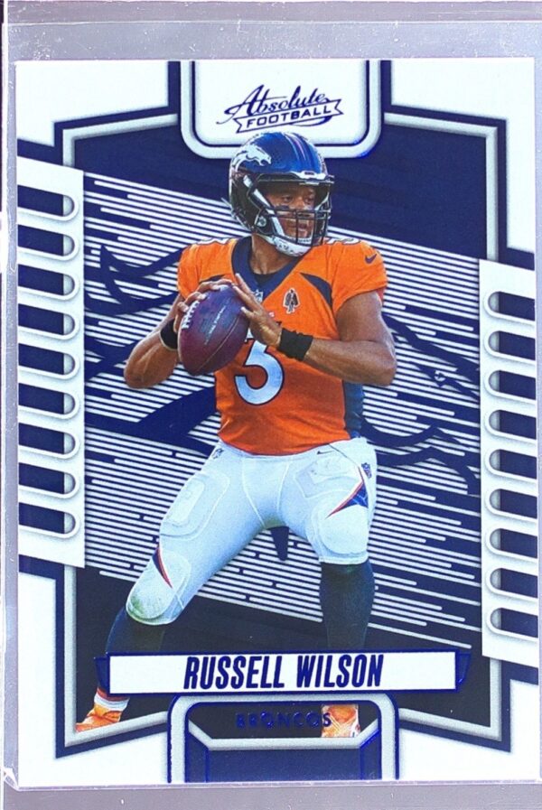 2023 Absolute Russell Wilson Blue #4 Broncos