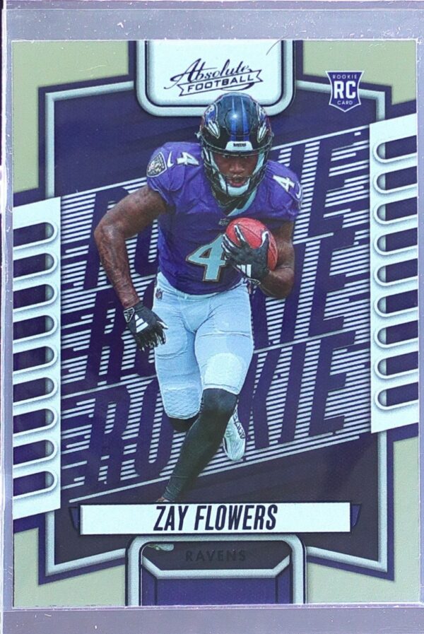 2023 Absolute Zay Flowers Purple RC #111 Ravens