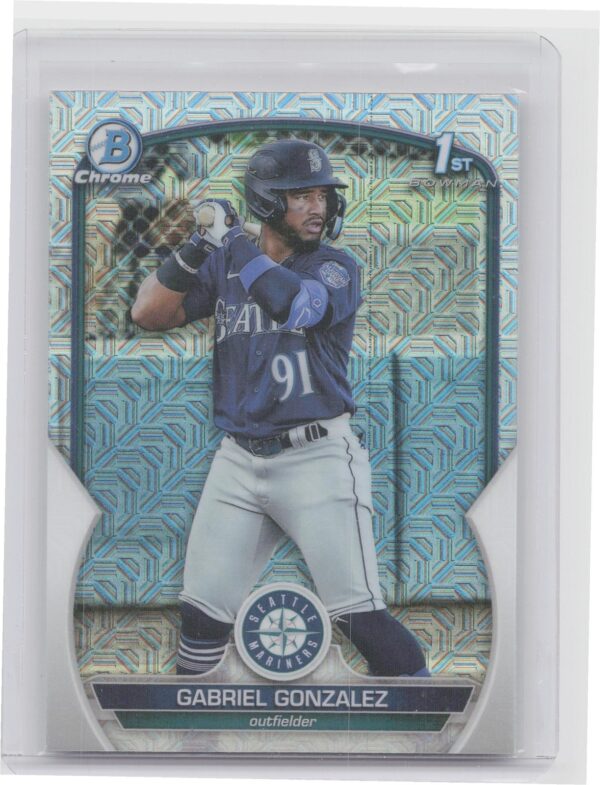 2023 Bowman Gabriel Gonzalez #BCP-133 Mariners Chrome Prospects Mojo Refractors