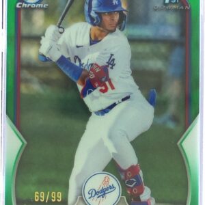 2023 Bowman Juan Alonso /99 #BCP-137 Dodgers Chrome Prospects Green Refractor