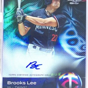 2023 Bowman Platinum Brooks Lee Auto #TOP-72 Twins Top Prospects Autographs