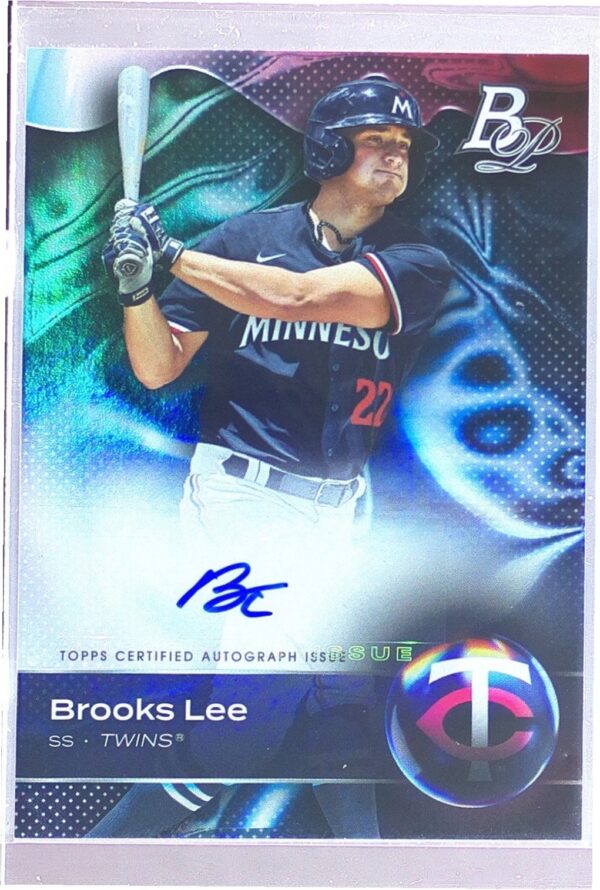 2023 Bowman Platinum Brooks Lee Auto #TOP-72 Twins Top Prospects Autographs