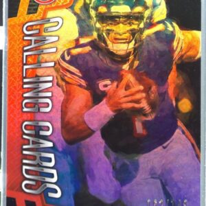 2023 Certified Justin Fields /149 #CALL-13 Bears Calling Cards Mirror Orange