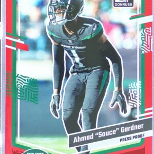 2023 Donruss Ahmad "Sauce" Gardner Press Proof Red #228 Jets