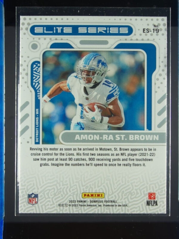 2023 Donruss Amon-Ra St. Brown #ES-19 Lions Elite Series - Image 3