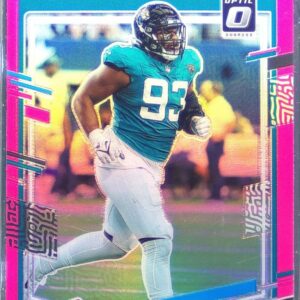 2023 Donruss Optic Tyler Lacy Pink RC #253 Jaguars