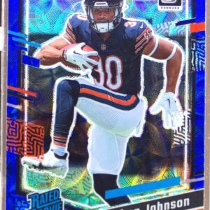 2023 Donruss Roschon Johnson  #314 Bears Optic Rated Rookie Preview Blue Scope
