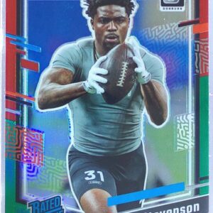 2023 Donruss Tyrique Stevenson #316 Bears Optic Rated Rookie Preview Red & Green
