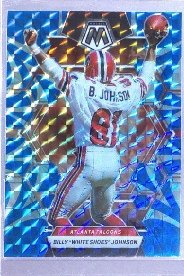 2023 Mosaic Billy "White Shoes" Johnson Reactive Blue Mosaic #11 Falcons
