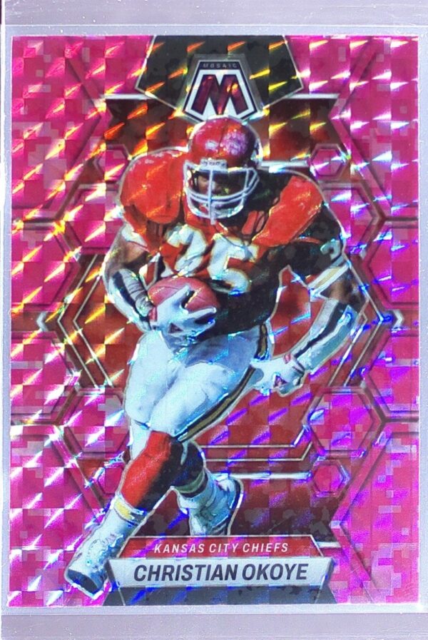 2023 Mosaic Christian Okoye Camo Pink Mosaic #115 Chiefs
