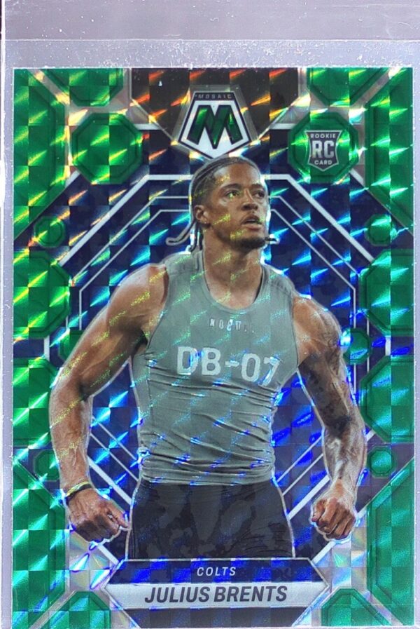 2023 Mosaic Julius Brents Green Mosaic #340 Colts