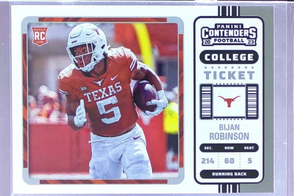 2023 Panini Chronicles Draft Picks Bijan Robinson RC #7 Longhorns Contenders