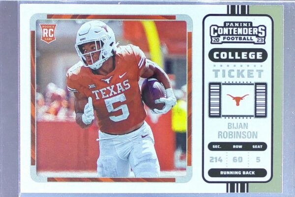 2023 Panini Chronicles Draft Picks Bijan Robinson RC #7 Longhorns Contenders