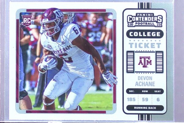 2023 Panini Chronicles Draft Picks Devon Achane #11 Aggies Contenders College