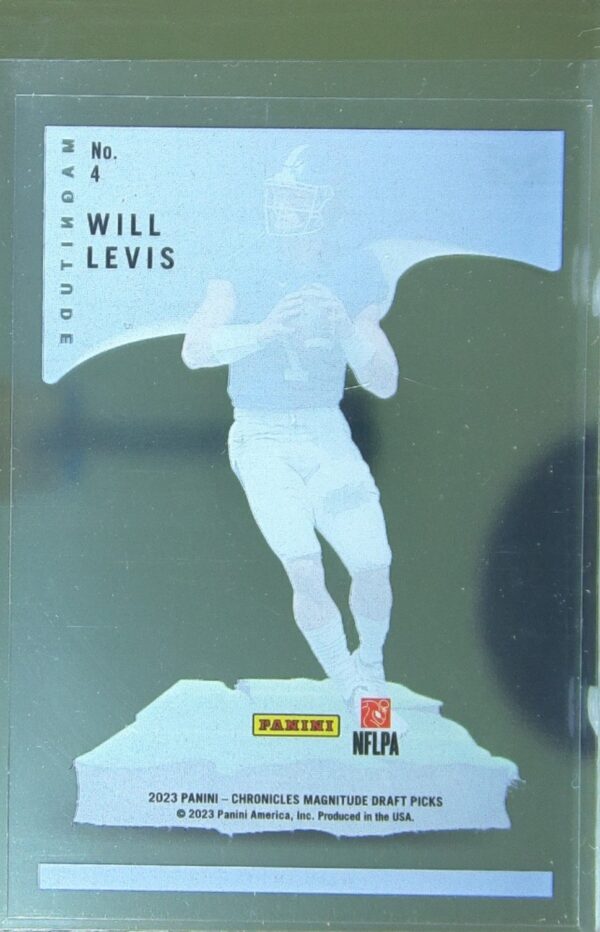 2023 Panini Chronicles Draft Picks Will Levis RC #4 Wildcats Magnitude - Image 3