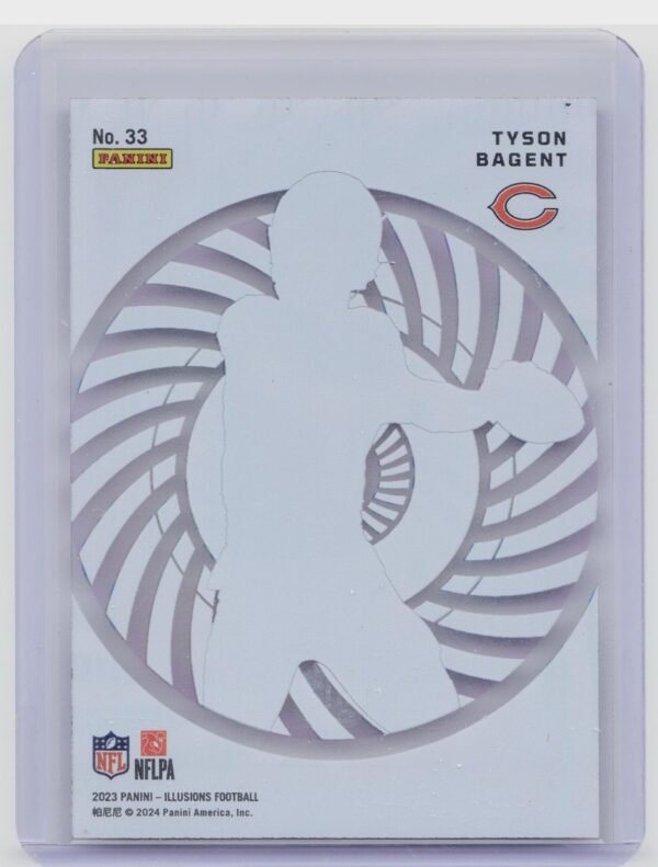 2023 Panini Illusions Tyson Bagent RC #33 Bears Mystique - Image 3