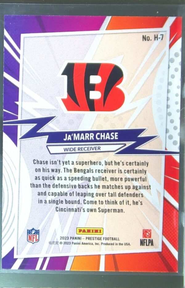 2023 Panini Prestige Ja'Marr Chase #H-7 Bengals Heroes - Image 3