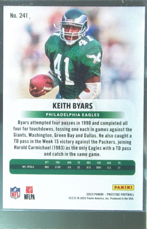 2023 Panini Prestige Keith Byars Xtra Points Galaxy #241 Eagles - Image 3