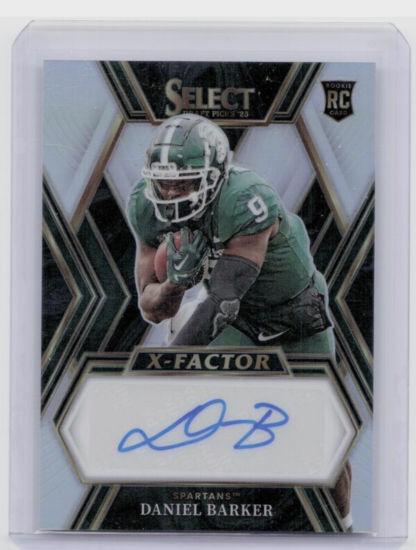 2023 Panini Select Draft Picks Daniel Barker Auto #XS-DBA Spartans X Factor Sign