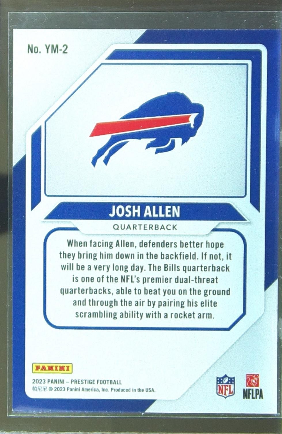 2023 Prestige Josh Allen #YM-2 Bills Youth Movement - Image 3