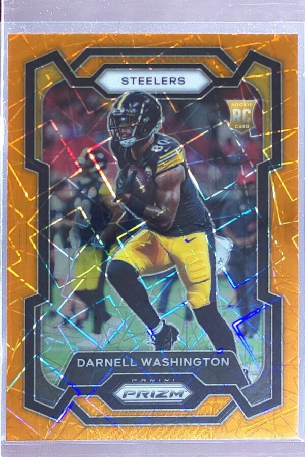 2023 Prizm Darnell Washington Orange Lazer RC #384 Steelers