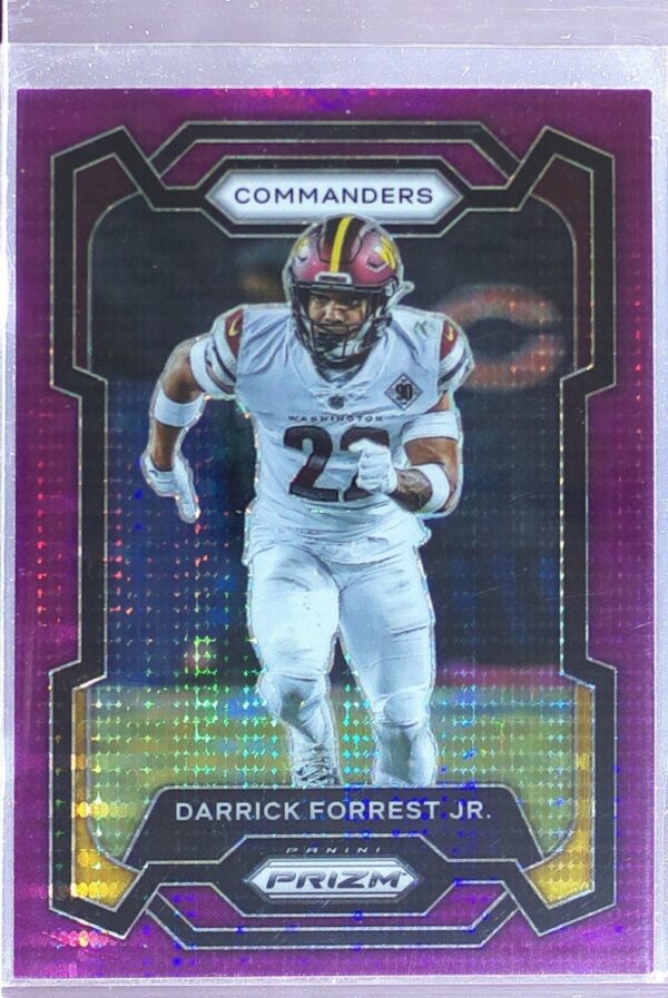 2023 Prizm Darrick Forrest Jr. Purple Pulsar #296 Commanders