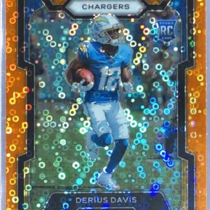 2023 Prizm Derius Davis Orange Disco RC #351 Chargers