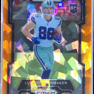 2023 Prizm Luke Schoonmaker Orange Ice RC #325 Cowboys