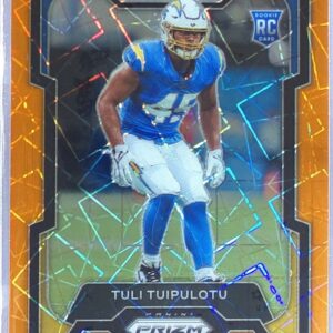 2023 Prizm Tuli Tuipulotu Orange Lazer RC #354 Chargers