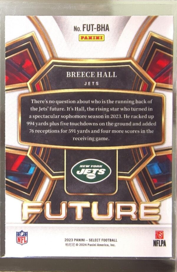 2023 Select Breece Hall #FUT-BHA Jets Select Future - Image 3
