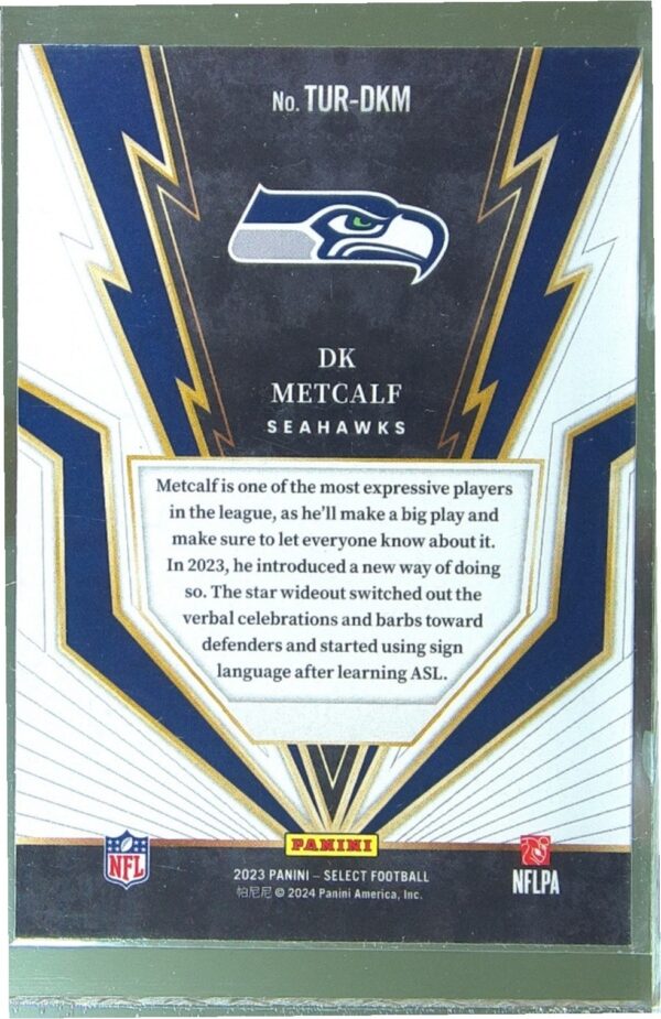 2023 Select DK Metcalf #TUR-DKM Seahawks Turbocharged - Image 3