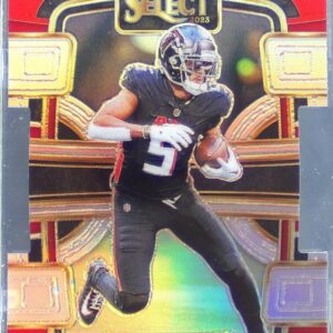 2023 Select Drake London Red and Yellow Prizms Die Cuts #6 Falcons